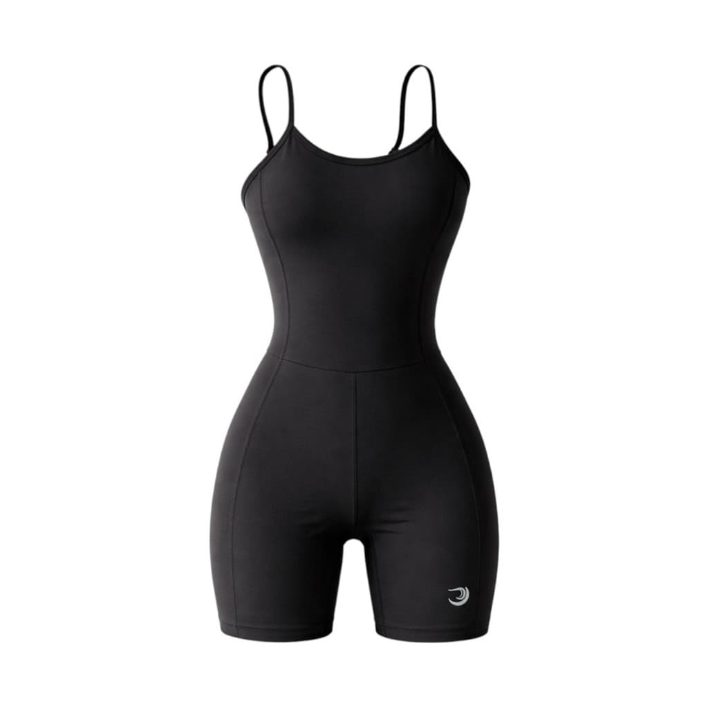 Macacão Fitness Feminino Poliamida Treino Look Academia Preto