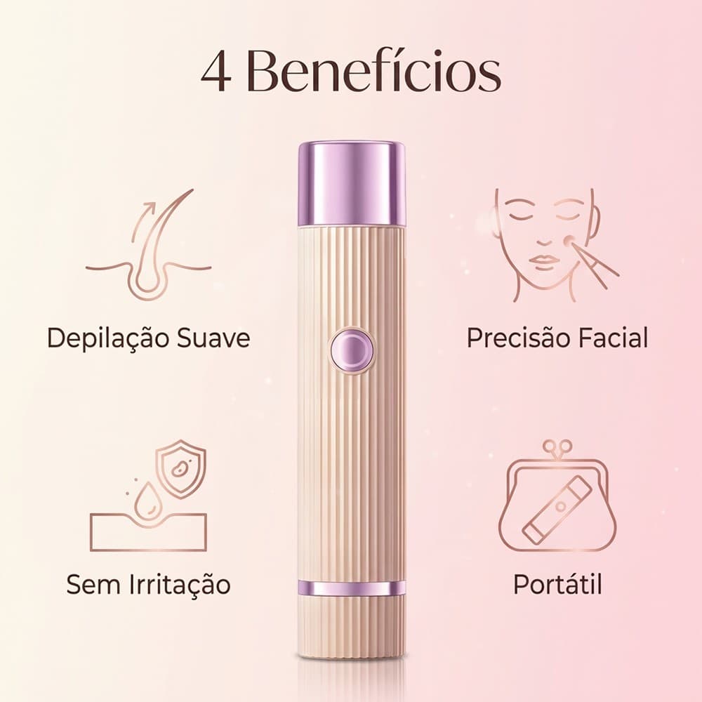 Removedor De Pêlos Elétrico Portátil De Cabeça Dupla , Mini Depilador Facial Recarregável USB , Dispositivo Compacto De