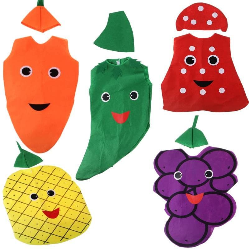 Crianças Cenoura Fruta Cosplay Traje Tecido Não Vegetal Roupa Festa