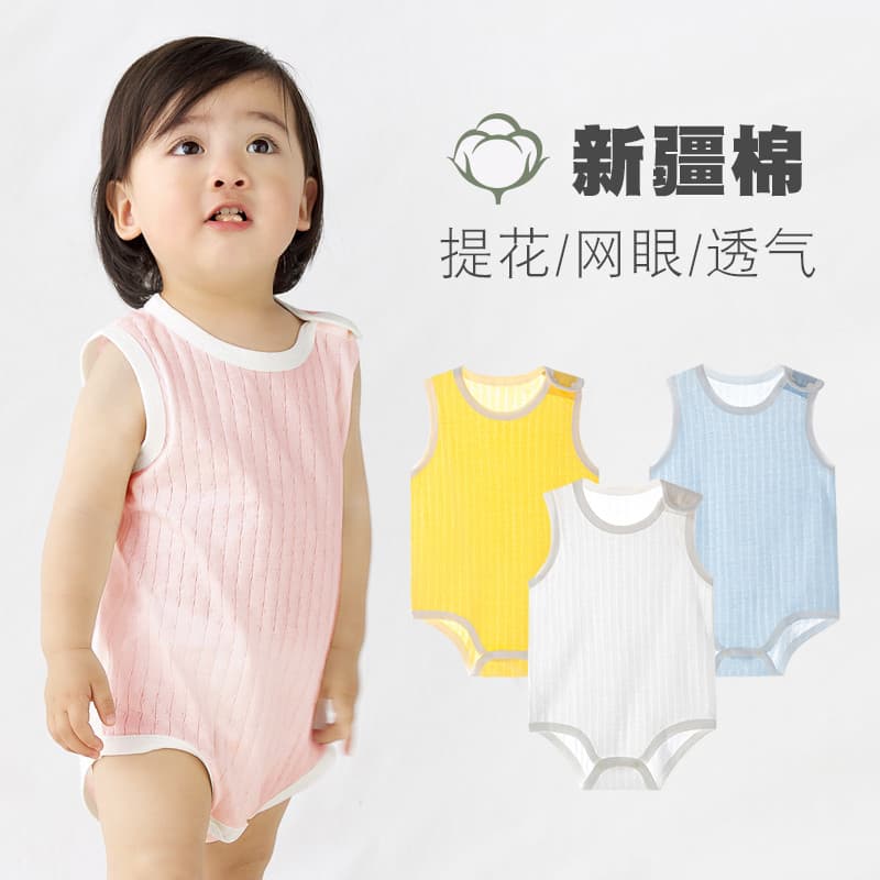 Bebê bebê macacão verão macacão sem mangas puro algodão de manga comprida triângulo macacão roupas de bebê recém-nascido