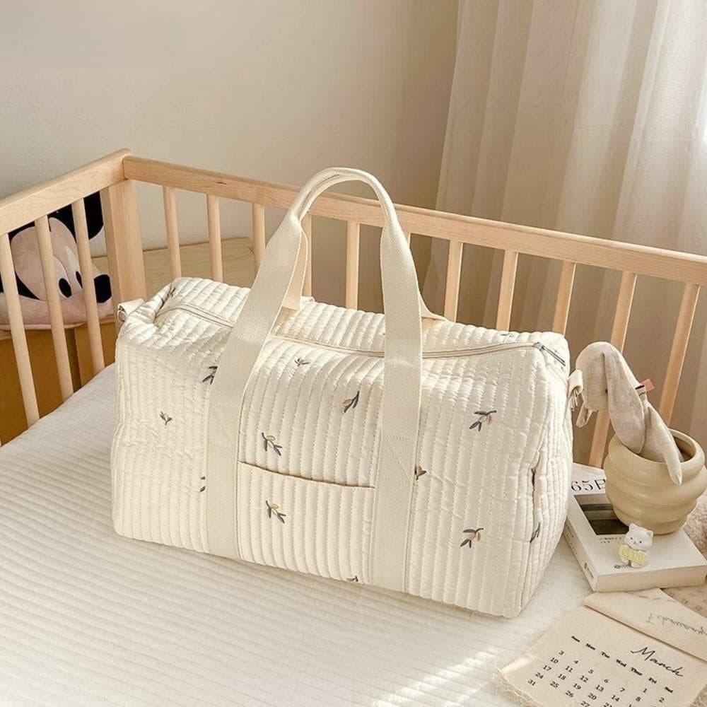 Moda coreana bordada bolsa de fraldas de viagem de grande capacidade bolsa de ombro para carrinho de bebê