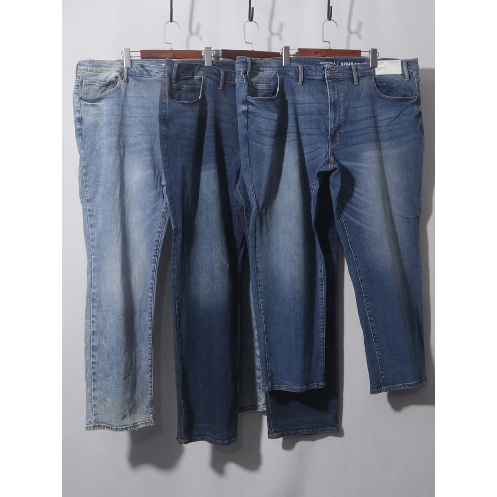 Plus size roupas masculinas 100kg Denim calças retas mais gordura plus size gordo cara gordo primavera outono tamanho gr