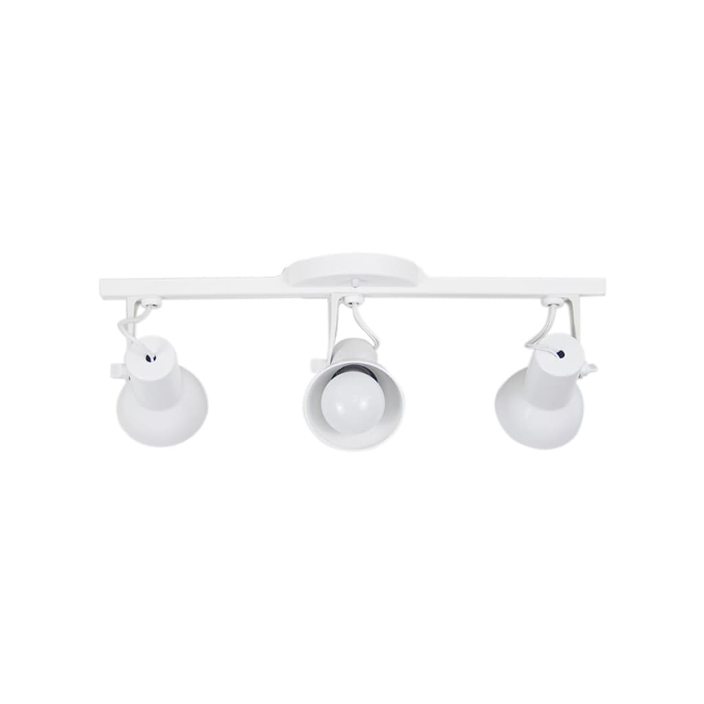 Luminaria de Teto Spot Trilho Triplo 3 Sobrepor Direcionável E-27 Branco