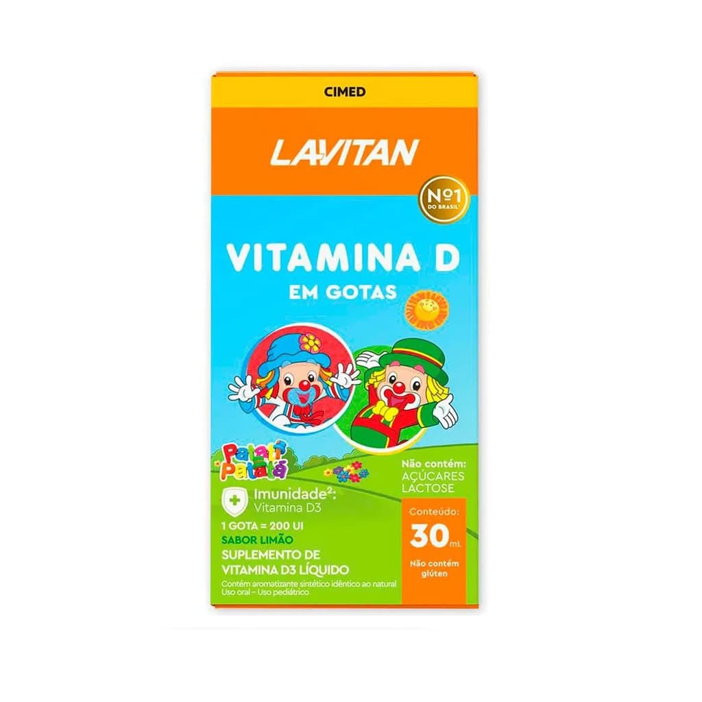 Lavitan patati patatá Infantil Vitamina D sabor limão com 30ml Cimed