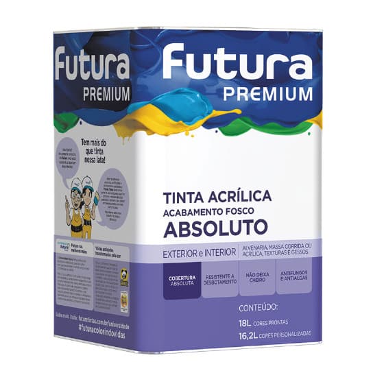 Tinta Latex Acrílica Fosco Premium Absoluto Futura 18l Cores