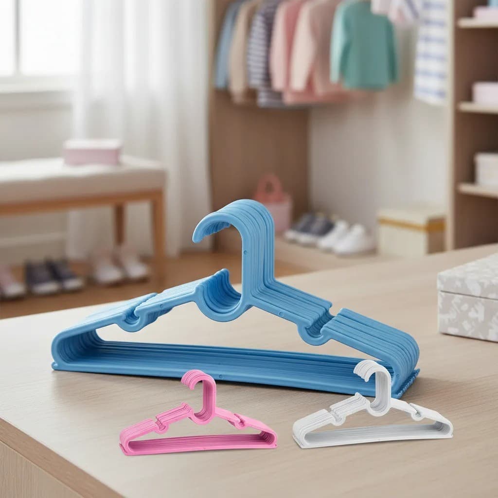 50 Cabide Infantil para Organização de Roupas do Bebê