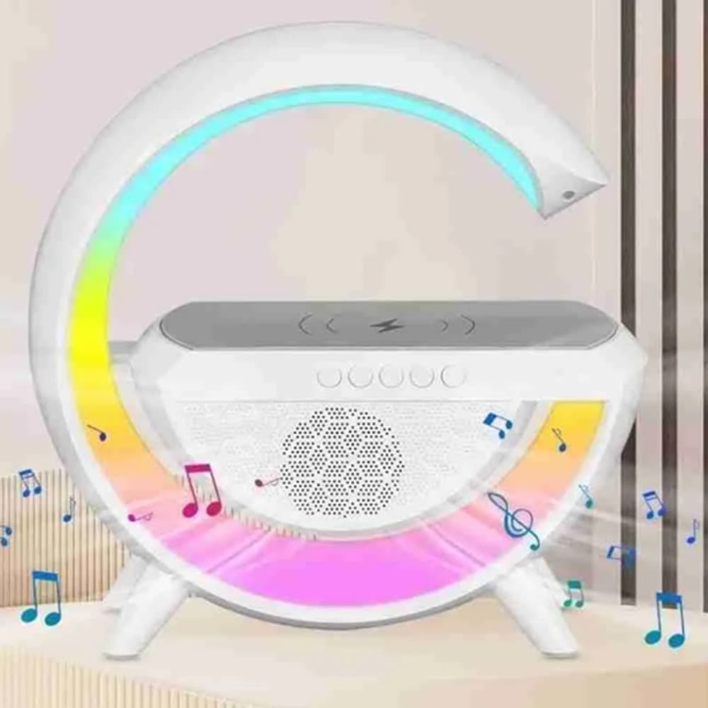 Luminária G Speaker Caixa De Som Carregador Por Indução
