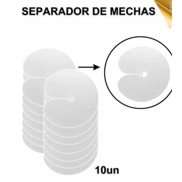 Kit 10un Separador De Mechas Para Aplicação De Mega Hair MegaLocks Salão De Beleza