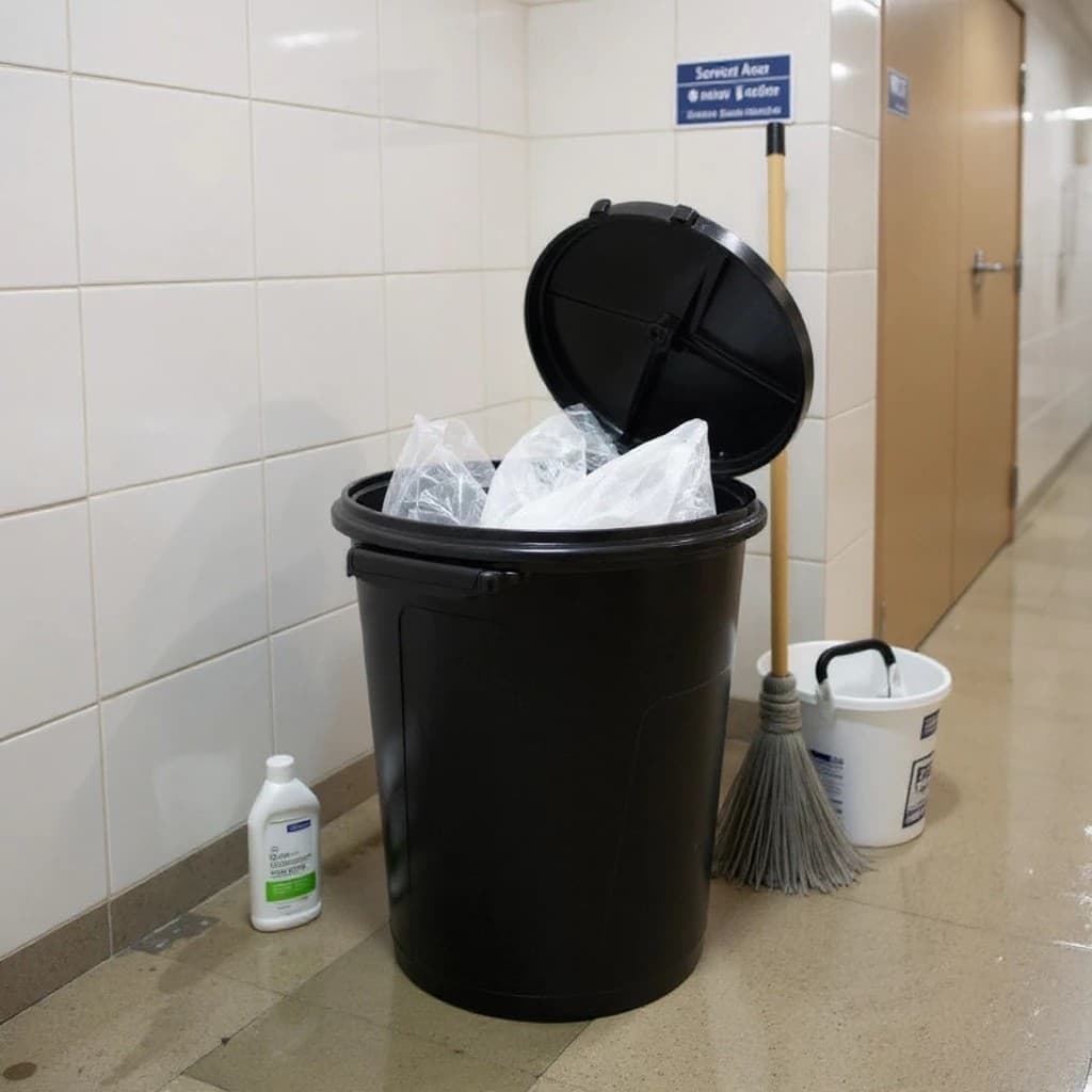 Lixeira Cesto Preto Grande Com Tampa 35L e 60L Lixos de Festas Lojas Quintal Varanda Discreto