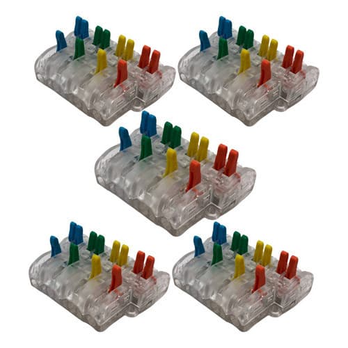 5 Conector Emenda Isolante Derivação Sem Solda 4x8 Vias