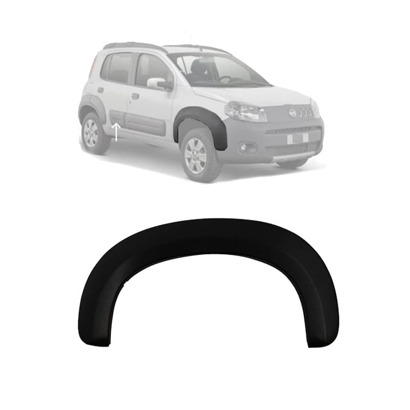 Moldura do Paralama Novo Uno Way 2011 2012 2013 2014 2015 2016 2017 2018