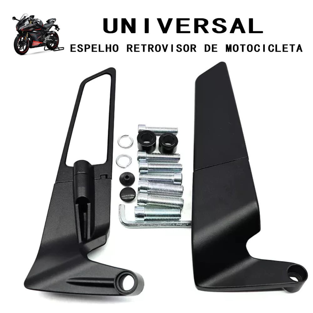 Espelho Retrovisor Modificado Para Asa Fixa De Motocicleta Universal