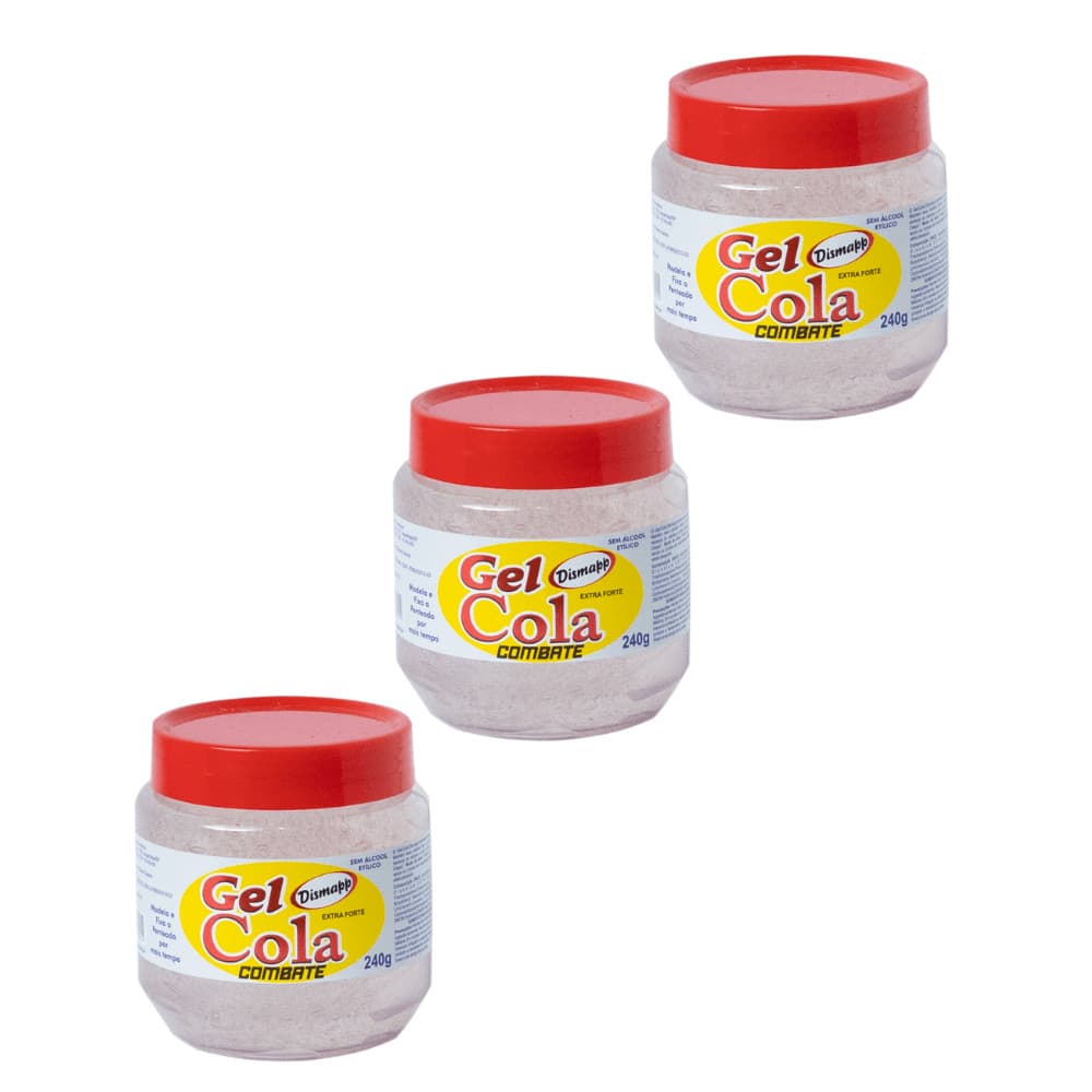 Kit 3 Gel Cola Dismapp Extra Forte Neuto Combate 240g