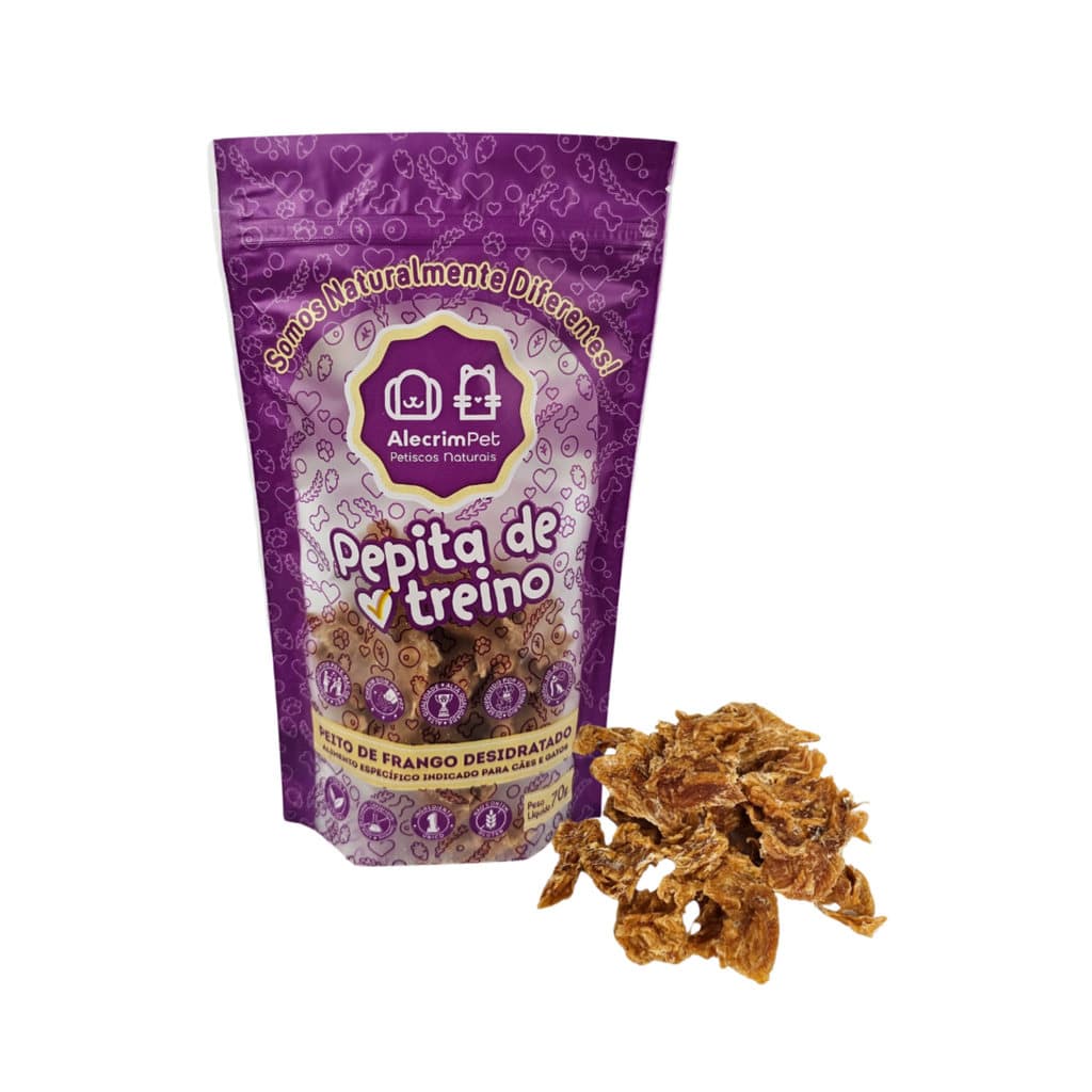 Pepita de Treino (Peito de Frango Desidratado) - Petisco Natural para Cães e Gatos 70g