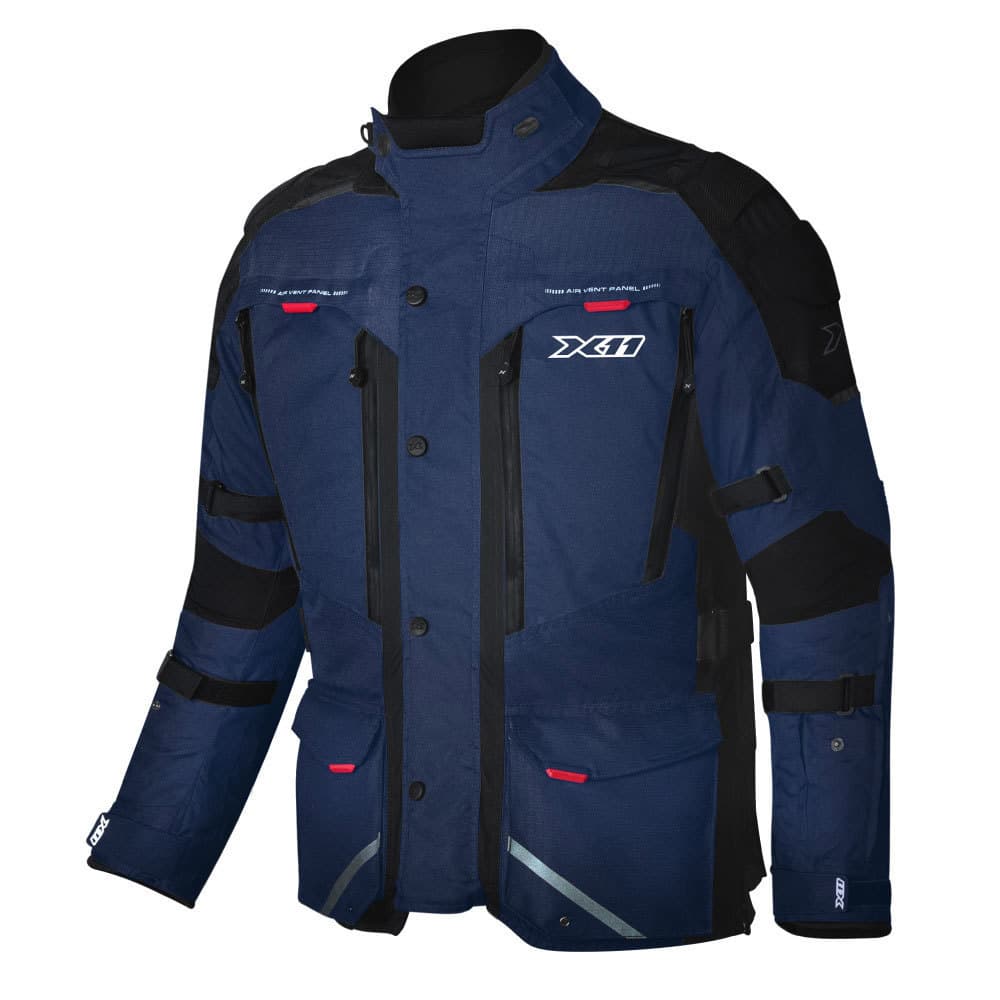Jaqueta Motociclista X11 Travel 3 Azul Big Trail Impermeável
