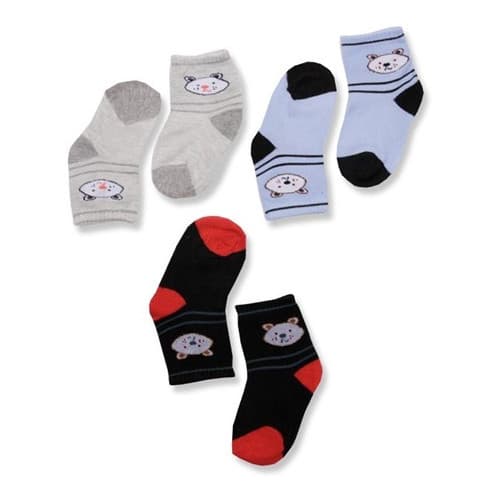 Kit 12 Pares Meias Infantis Menino Conforto Maciez Dia a Dia Cores Sortidas