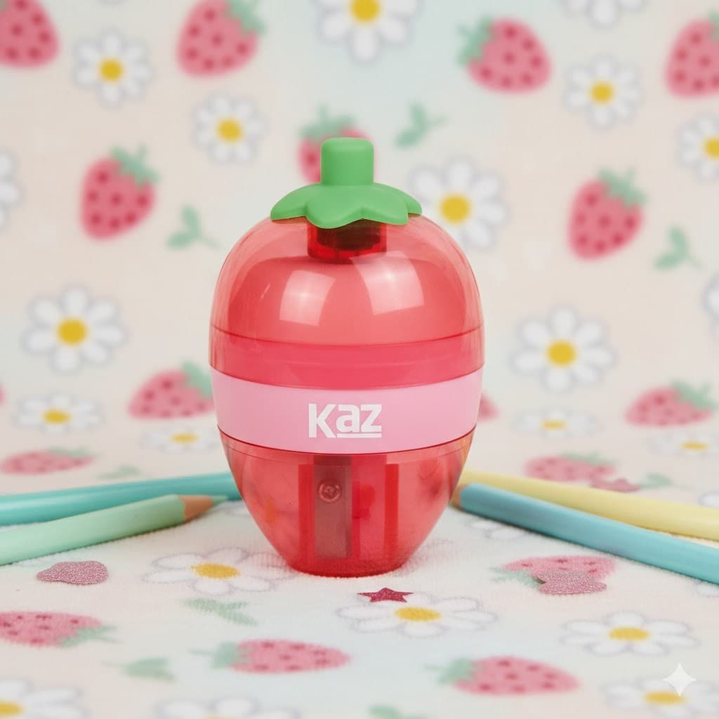 Apontador Coletor Com Borracha Morango Kawaii Divertido