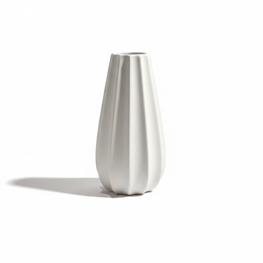 Vaso Decorativo Porcelana Off White 13x7