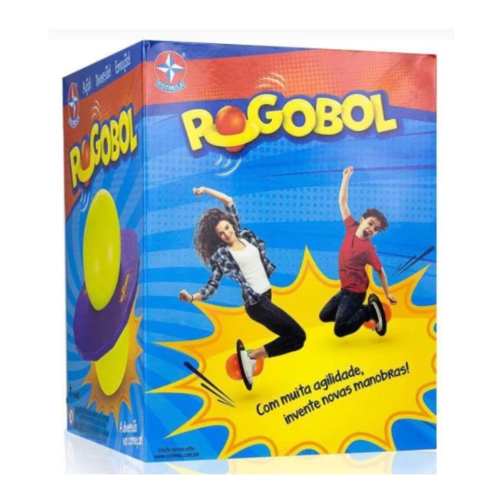 Brinquedo Clássico Pogobol Pula Pula, Estrela (amarelo/laranja)