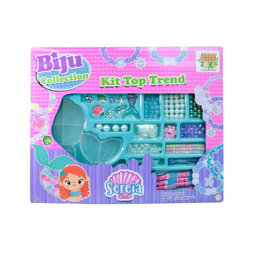 Kit Bijuterias Infantil Sereia TOP TREND