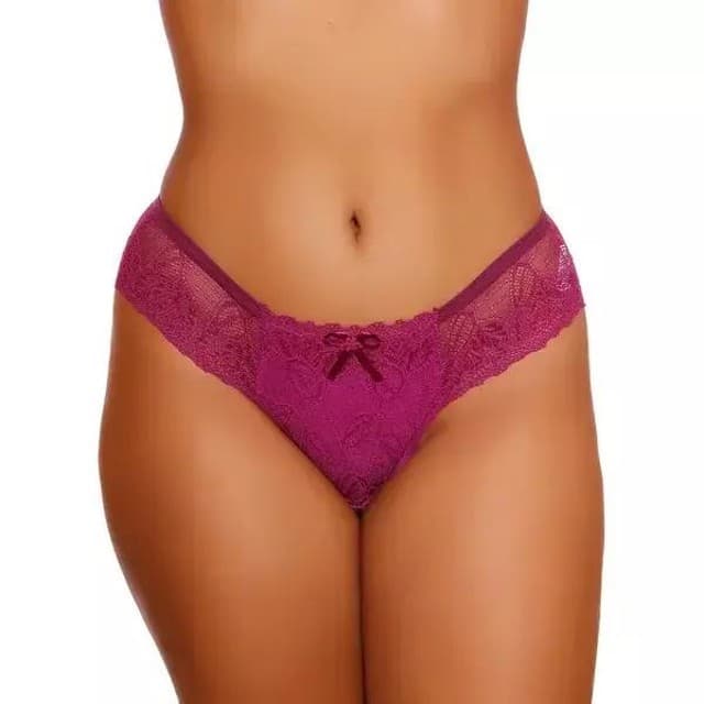 Calcinha Feminina Plus Size Fio Duplo Modelo Tanga Confortável Cleide