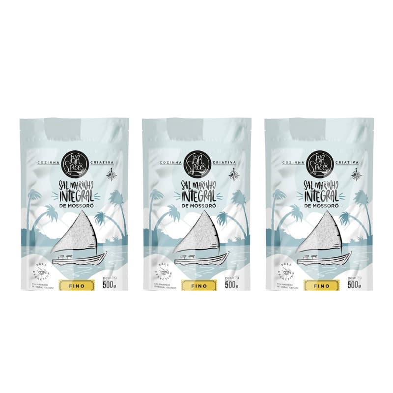 Sal Marinho BR Spices Integral De Mossoró Fino Pouch 500g
