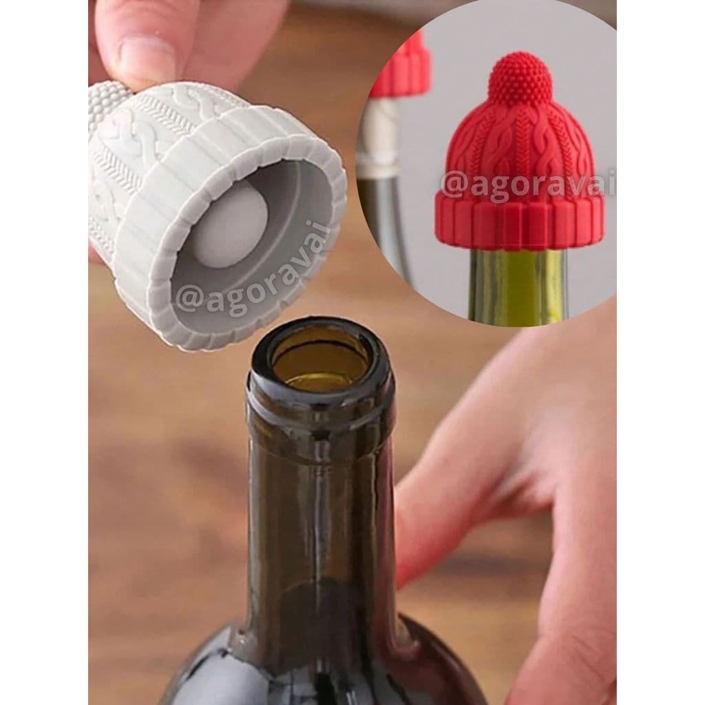 Tampa Hermética em Silicone para Garrafas