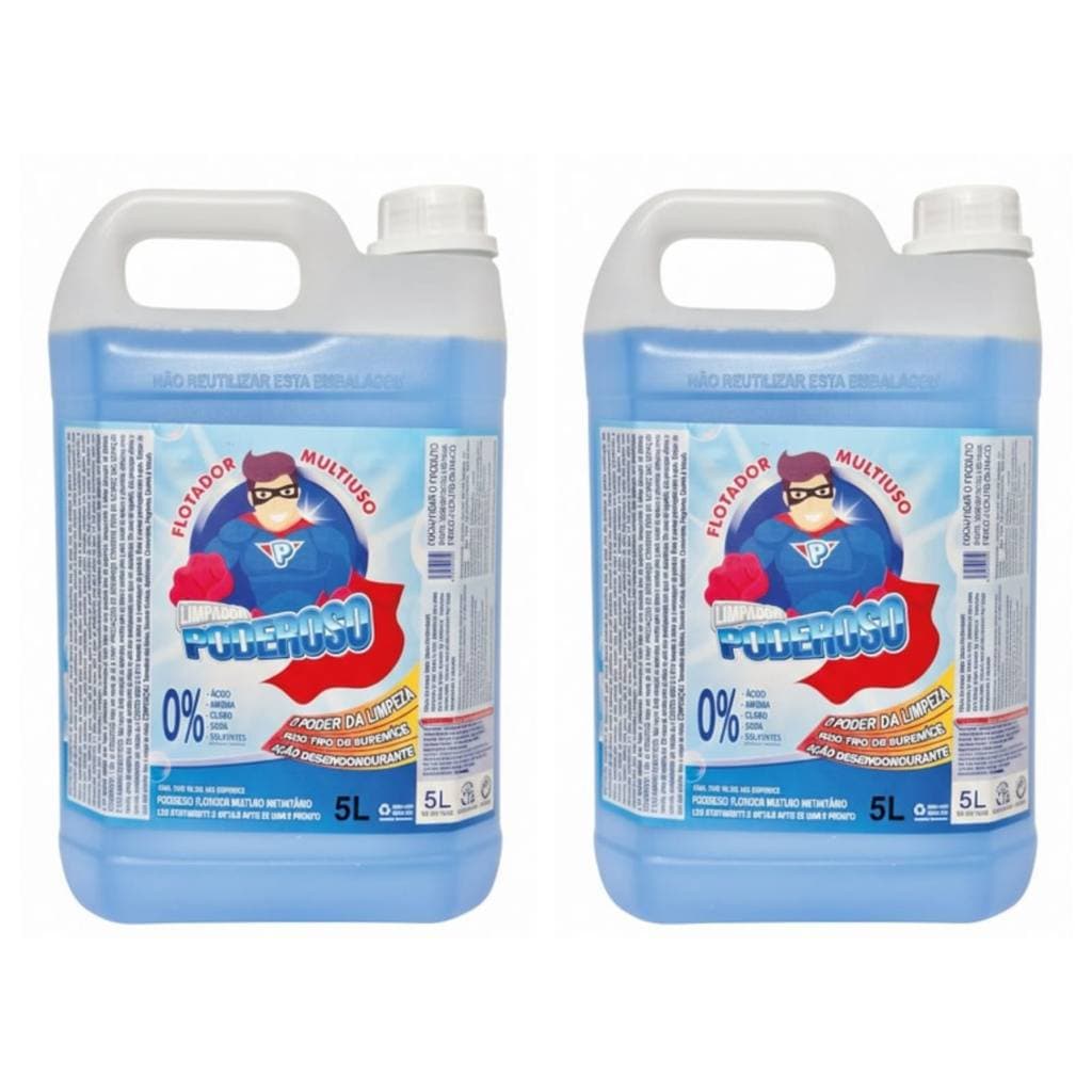 Flotador Poderoso Limpeza Pesada Multiuso 5 Litro - 2 Unidades