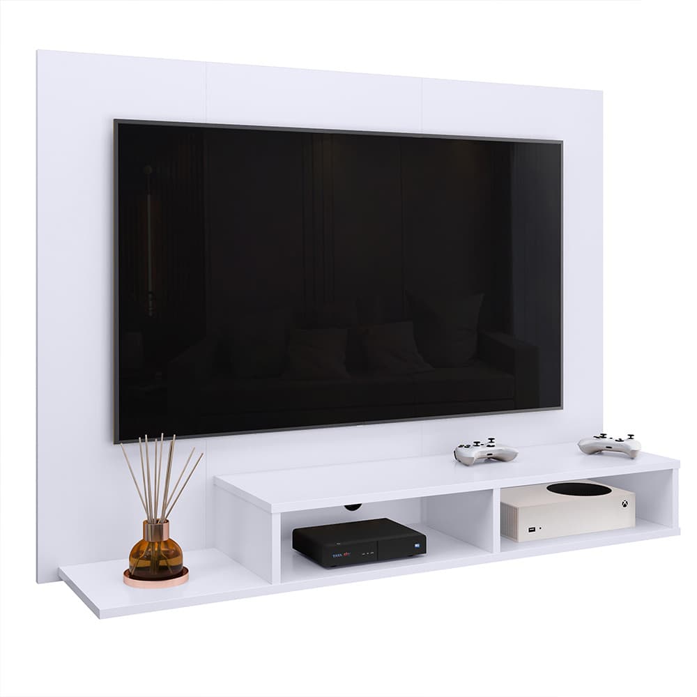 Painel Dubai New TV 32 40 42 47 Polegadas 2 Nicho Receptores Porta Objetos Decorativos Sala Quarto