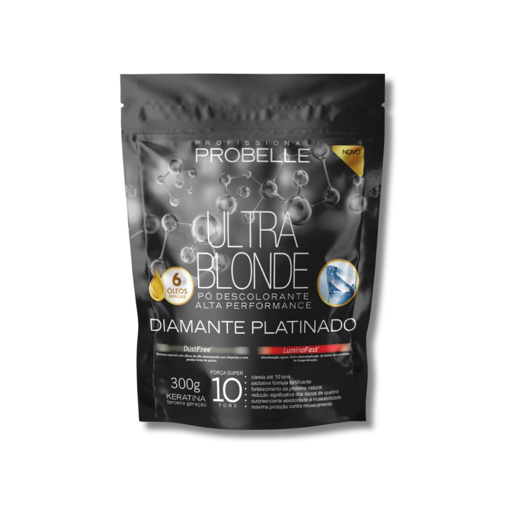 Pó Descolorante Platinado Stand Pouch - 300G. Probelle (PLATINADO)