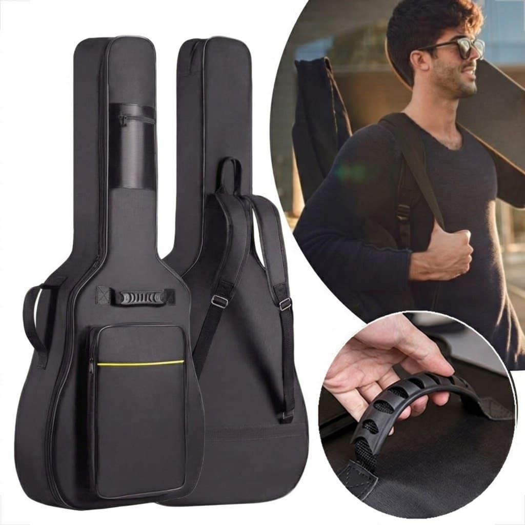 Capa Bag Case Bolsa Mochila Para Violão Infantil Juvenil 38 Polegadas com Alças Bolsos
