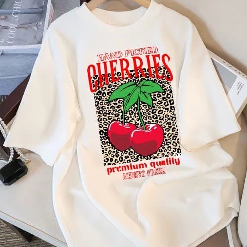 Blusinha T shirts camisa feminina  cerejas Lançamento Envio Imediato
