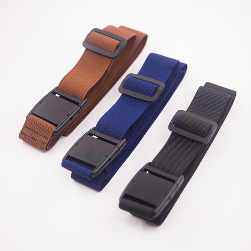 Senhoras calças elásticas elásticas preguiçoso cinto invisível fivela suave cinto simples Metal-livre barriga-livre 3CM