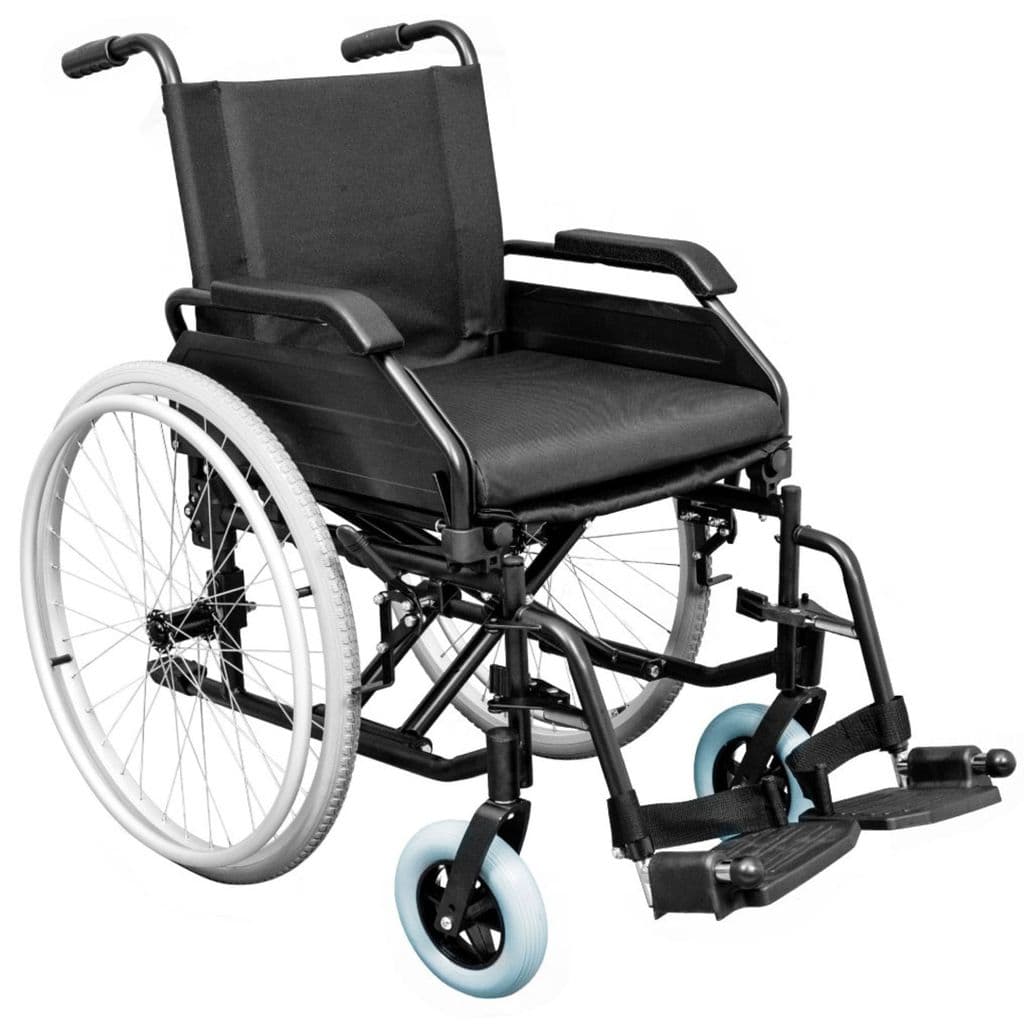 Cadeira de Rodas para Idosos Aço Carbono 125kg C/ Assento 46cm