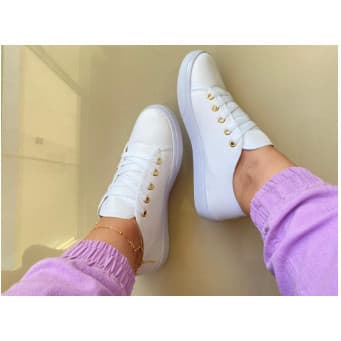 Tênis Feminino Casual Sapatenis Nylon Leve Confortável