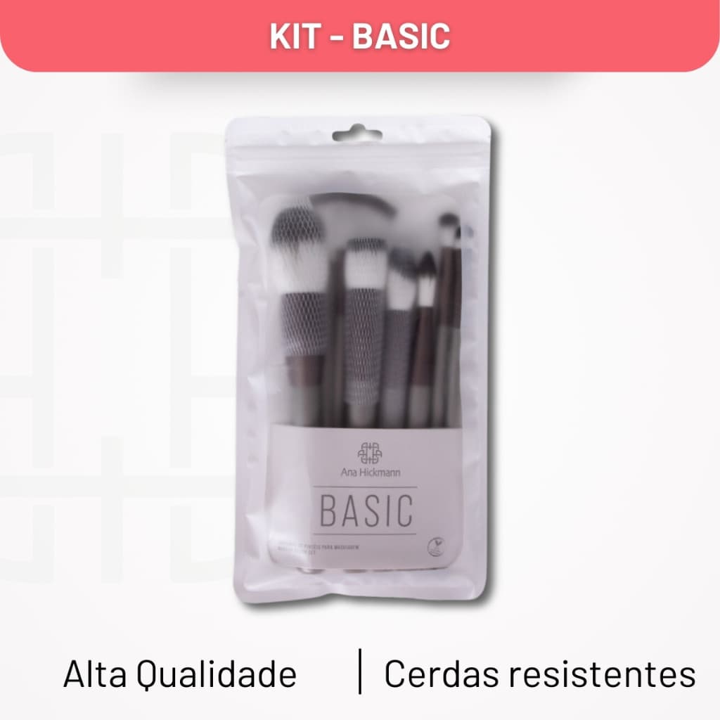 Conjunto de Pincéis Para Maquiagem Cinza Ana Hickmann