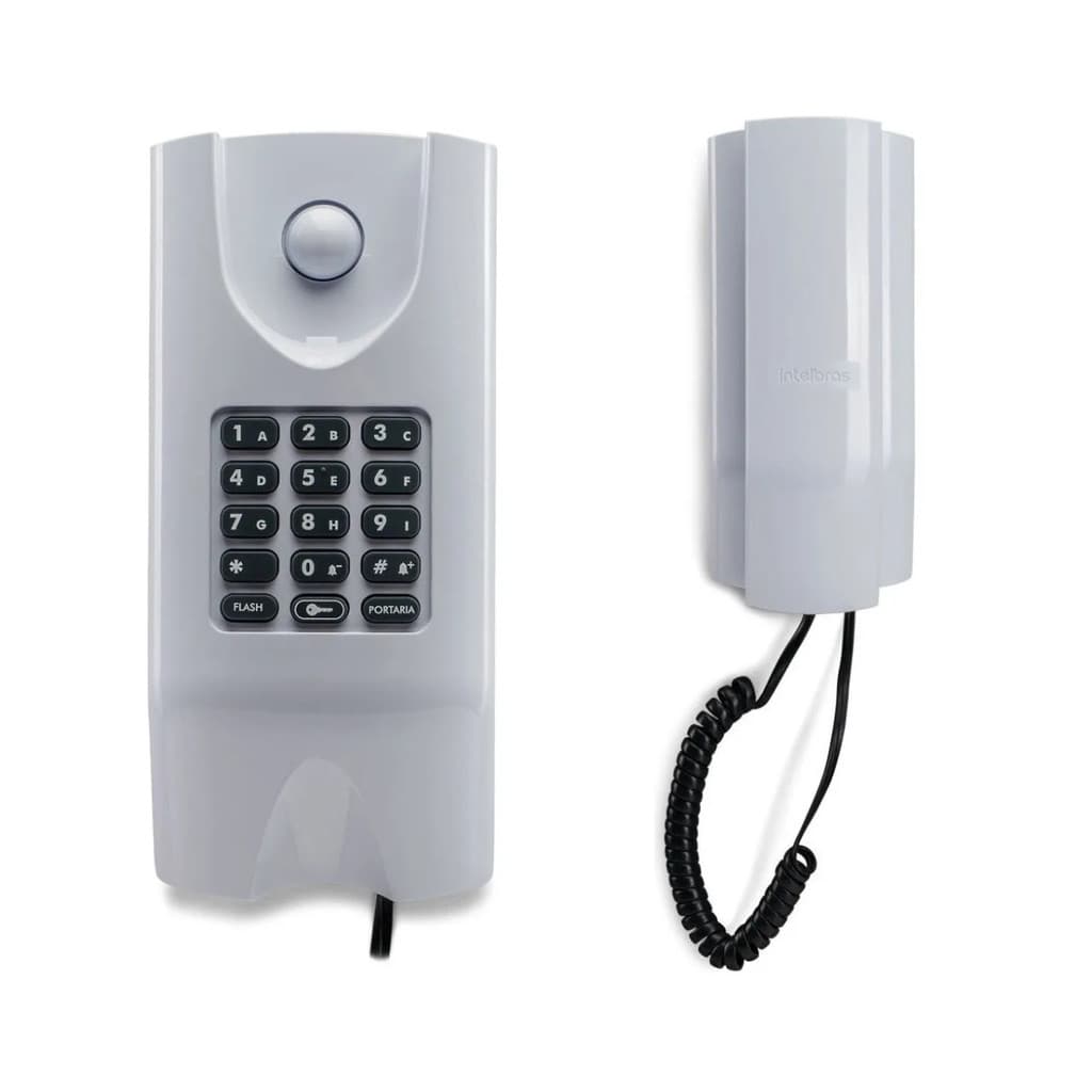 Terminal Intelbras TDMI 300 Branco Interfone Condomínio Portaria Fechadura RJ11 4x2 Ajustável