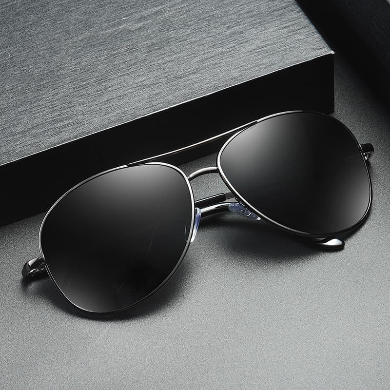 Novo estilo polarizado óculos de sol masculino condução sapo óculos na moda dia noite dupla utilização mudança de cor mo