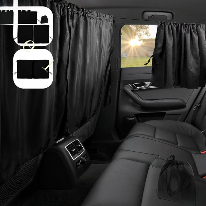 Cortina de privacidade do carro Universal assento traseiro partição cortina Blackout protetor solar janela lateral capa