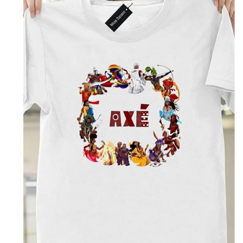 Camiseta umbanda e candomblé axé Camisetas Estampada DTF Algodão Qualidade Envio Rapido RB