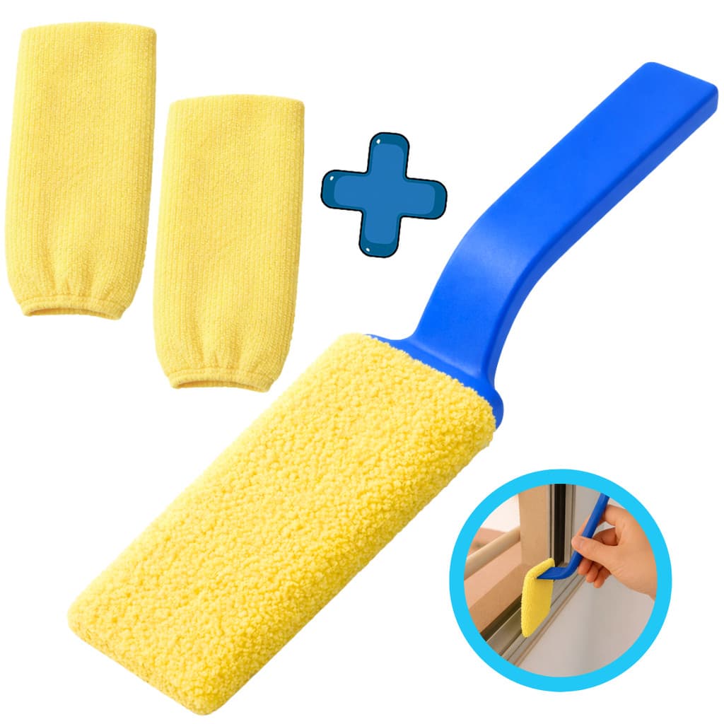 Espátula para Limpar Box Frestas Modelo Transpasse com Refil de Microfibra Ideal para Portas de Correr