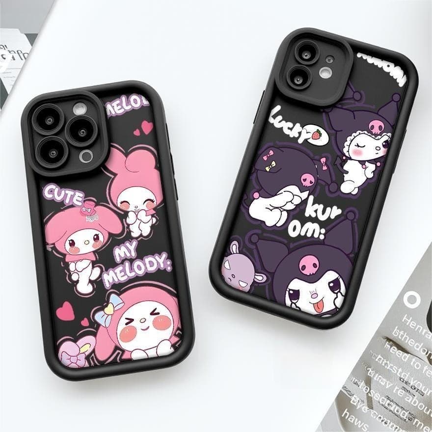 Capa Anti-Quebra Kuromi Estilo Cool para Samsung A14 A15 A54 A55 A05S A16 A07 A17 S22 S23 S24 S25 Ultra