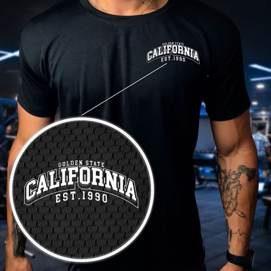 Camisa Dry Fit Masculina - Modelo CLFN Academia, Corrida,CrossFit, Ideal Para Treinos Intenso, Tecido Leve, dia a dia