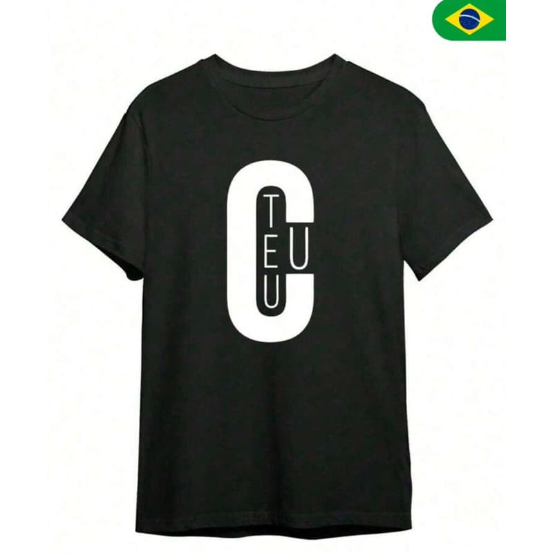 Camiseta Básica Meme Viral Camisa Frase Engraçada Teu Cu Teu Céu
