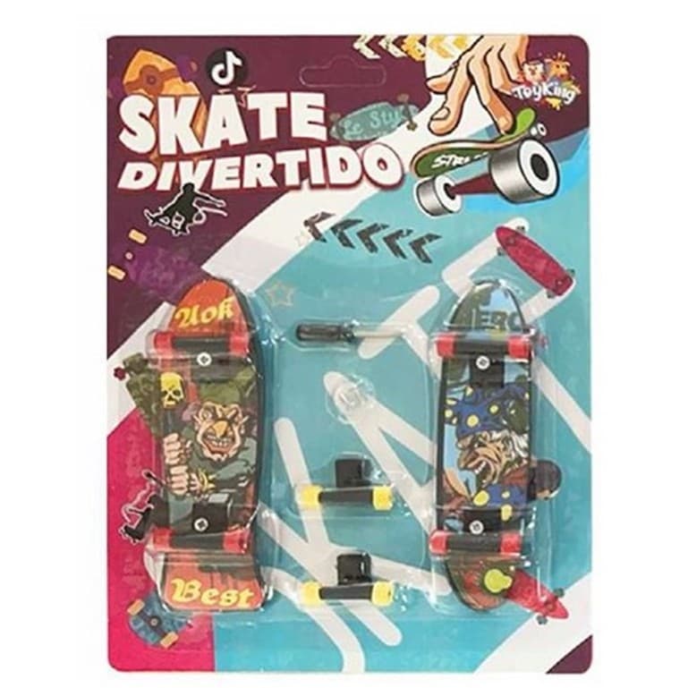Kit 2Un Mini Skate De Dedo Divertido C/Acessórios – Toy King