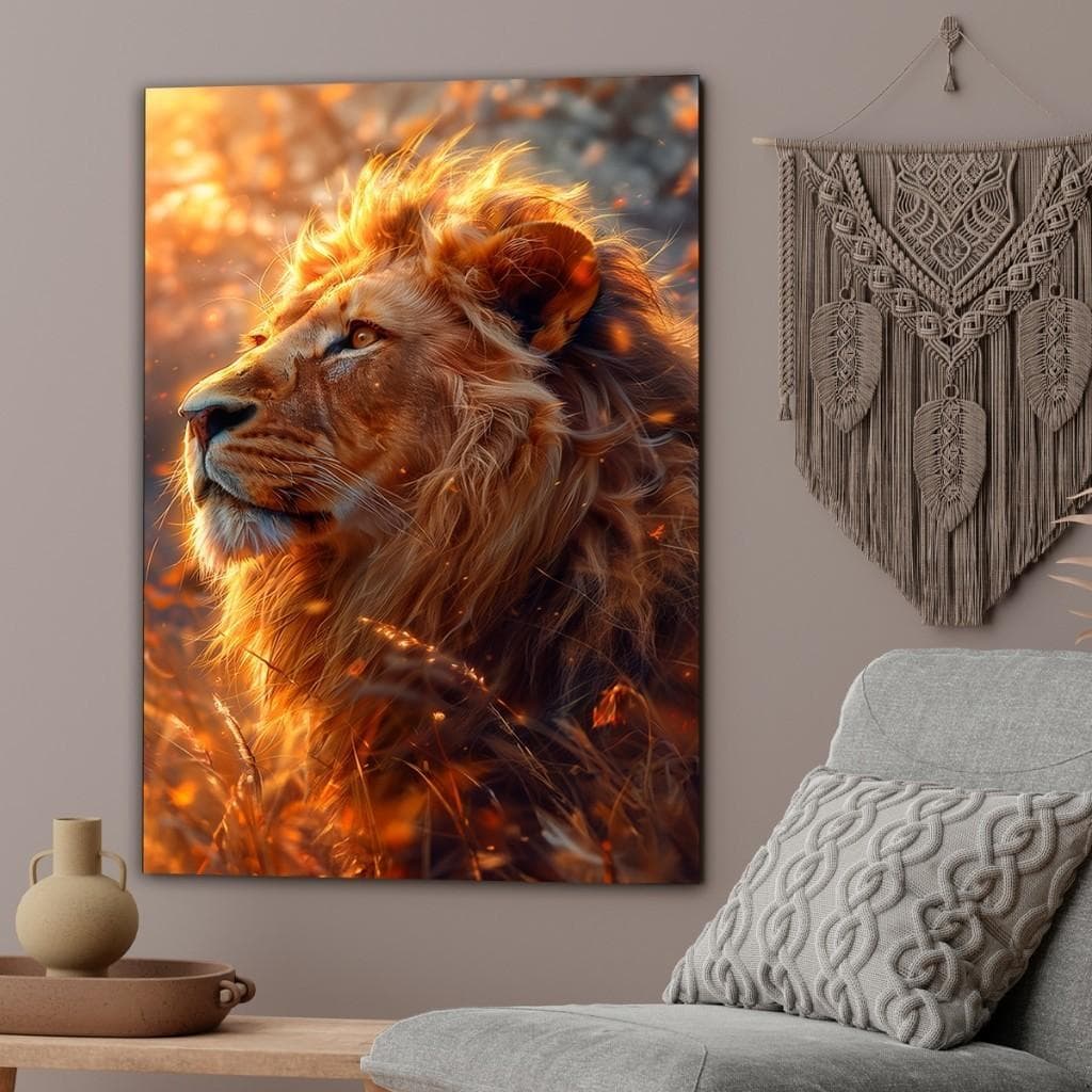 Quadros Decorativos Grande Leao Judá Moderno 90x70 Luxo Sala Quarto Escritorio Alta Resolucao Varios Modelos PL.
