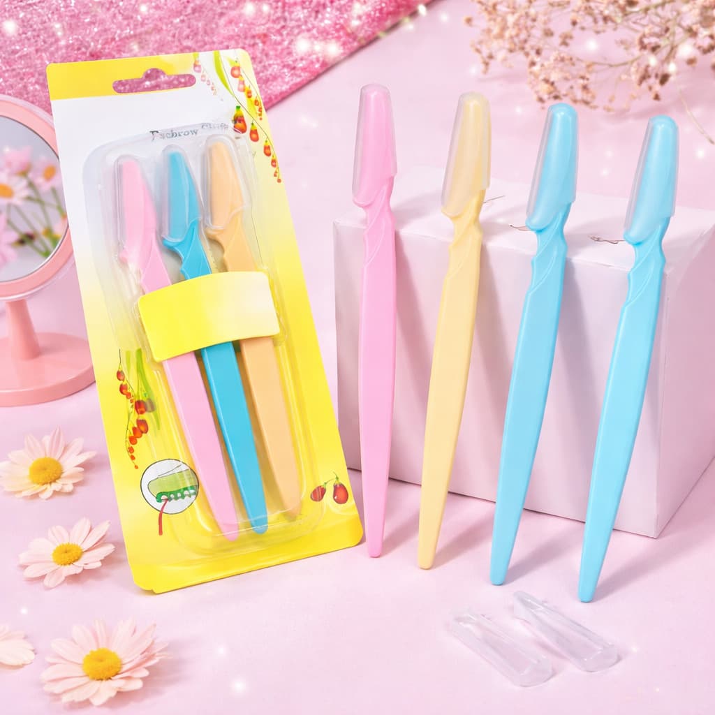 Kit 3 Navalhas para Sobrancelha e Rosto Dermaplaning Depilação Facial Feminino