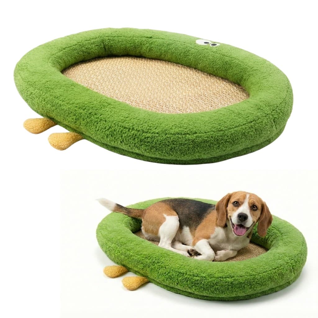 Cama de Pet Cachorro e Gato Ninho 75x55cm Fundo Impermeável Fibra Siliconada Lavável Com Zíper