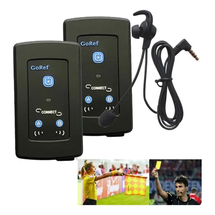 Intercomunicador Goref 4c Bluetooth Para Árbitros Alcance 1.2km 2 Peças