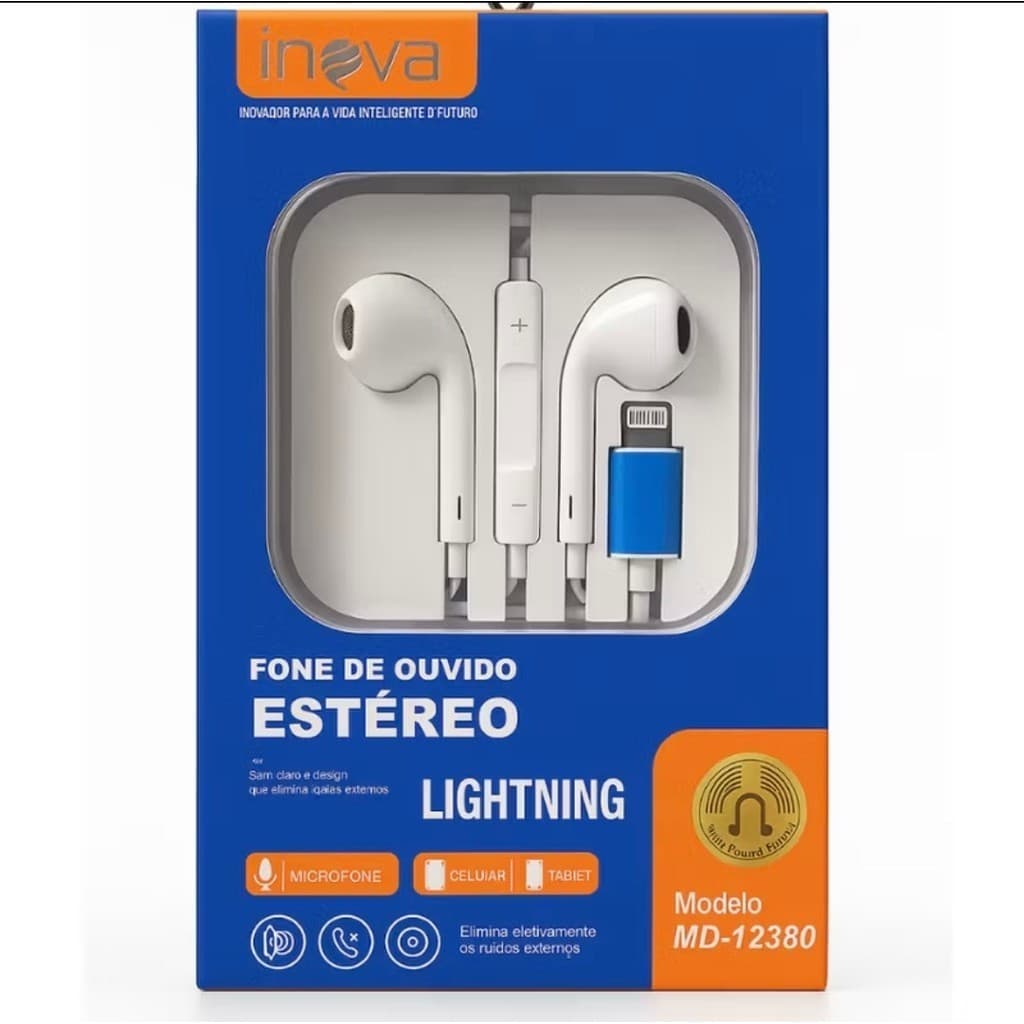 Fone De Ouvido Para Iphone Lighting Iphone X XR 11 12 13 14 Pro Max